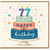 77th Birthday Card, Happy Birthday Cake Design