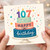 107th Birthday Card, Happy Birthday Cake Card