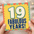 19th Birthday Card, Fabulous Years!