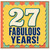 27th Birthday Card, Fabulous Years Retro Style Birthday Card