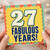 27th Birthday Card, Fabulous Years Retro Style Birthday Card