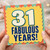 31st Birthday Card, Fabulous Years Birthday Card