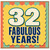 32nd Birthday Card, Fabulous Years Retro Style Card