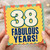38th Birthday Card, Fabulous Years, Retro 38 Years Birthday Card