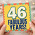 46th Birthday Card, Fabulous Years Card