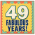 49th Birthday Card, Fabulous Years Card
