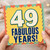 49th Birthday Card, Fabulous Years Card
