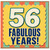 56th Birthday Card, 56 Fabulous Years Birthday Card