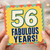 56th Birthday Card, 56 Fabulous Years Birthday Card