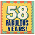 58th Birthday Card, Fabulous Years Retro Style Card