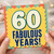 60th Birthday Card, Fabulous Years Retro Style Card