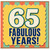 65th Birthday Card, Fabulous Years