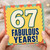 67th Birthday Card, Fabulous Years Retro Style Birthday Card