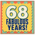 68th Birthday Card, 68 Fabulous Years Retro Style Celebration Card