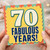 70th Birthday Card, Fabulous 70 Years Card