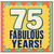 75th Birthday Card, Fabulous Years Card