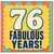 76th Birthday Card, Fabulous Years Retro Age 76 Greeting Card