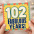 102nd Birthday Card, Fabulous Years
