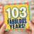 103rd Birthday Card, Fabulous Years Celebration Card