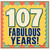 107th Birthday Card, Fabulous 107 Years Card