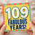 109th Birthday Card, Fabulous Years Birthday Card