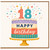 18th Birthday Card, Happy Birthday Cake Design