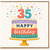 35th Birthday Card, Colourful Cake and Confetti Design