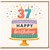 37th Birthday Card, Happy Birthday Cake Design