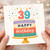 39th Birthday Card, Happy Birthday Cake Design Greeting Card