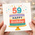 59th Birthday Card, Happy Birthday Cake Design Card