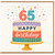 65th Birthday Card, Happy Birthday Cake Card