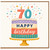 70th Birthday Card, Happy Birthday Cake Card