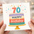 70th Birthday Card, Happy Birthday Cake Card