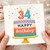 84th Birthday Card, Happy Birthday Cake Candle Design