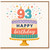 93rd Birthday Card, Happy Birthday Cake Design Card