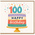 100th Birthday Card, Happy Birthday Cake Design
