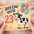 23rd Birthday Card, Holy Cow You're 23 Cow Balloon Design