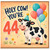 44th Birthday Card, Holy Cow You're 44 Funny Cow Balloon Card