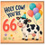 66th Birthday Card, Holy Cow You’re 66 Funny Cow Balloon Card