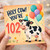 102nd Birthday Card, Holy Cow You're 102 Cute Cow Birthday Card