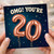 20th Birthday Card, OMG You’re 20 Balloon Design