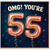 55th Birthday Card, OMG! You’re 55 Birthday Card