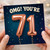 71st Birthday Card, OMG! You’re 71, Rose Gold Balloon Design