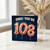 108th Birthday Card, OMG You're 108 Rose Gold Balloon Design
