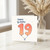 19th Birthday Card, Happy Birthday Balloon Number Design