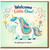 Welcome Little One Unicorn New Baby Card - Cute Gender Neutral Rainbow Design - Congratulations Card for Newborn or Baby Shower - Welcome to the World - So Glad You’re Here