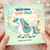 Welcome Little One Unicorn New Baby Card - Cute Gender Neutral Rainbow Design - Congratulations Card for Newborn or Baby Shower - Welcome to the World - So Glad You’re Here