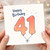 41st Birthday Card, Happy Birthday Balloon Number 41 Card