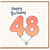 48th Birthday Card, Happy Birthday Balloon Number 48 Card