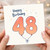 48th Birthday Card, Happy Birthday Balloon Number 48 Card